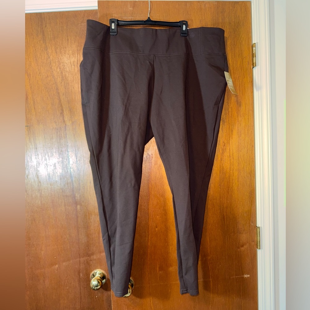 🐠 Worthington Chocolate Brown Pull-On Leggings size 2X